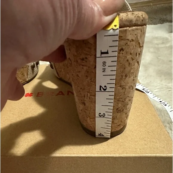 NWT Lucky 🍀Brand 9.5 Natural Linen Elastic Cork Wedge - Picture 4 of 8